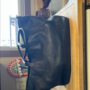 Cole Haan Black Pebbled Leather Tote